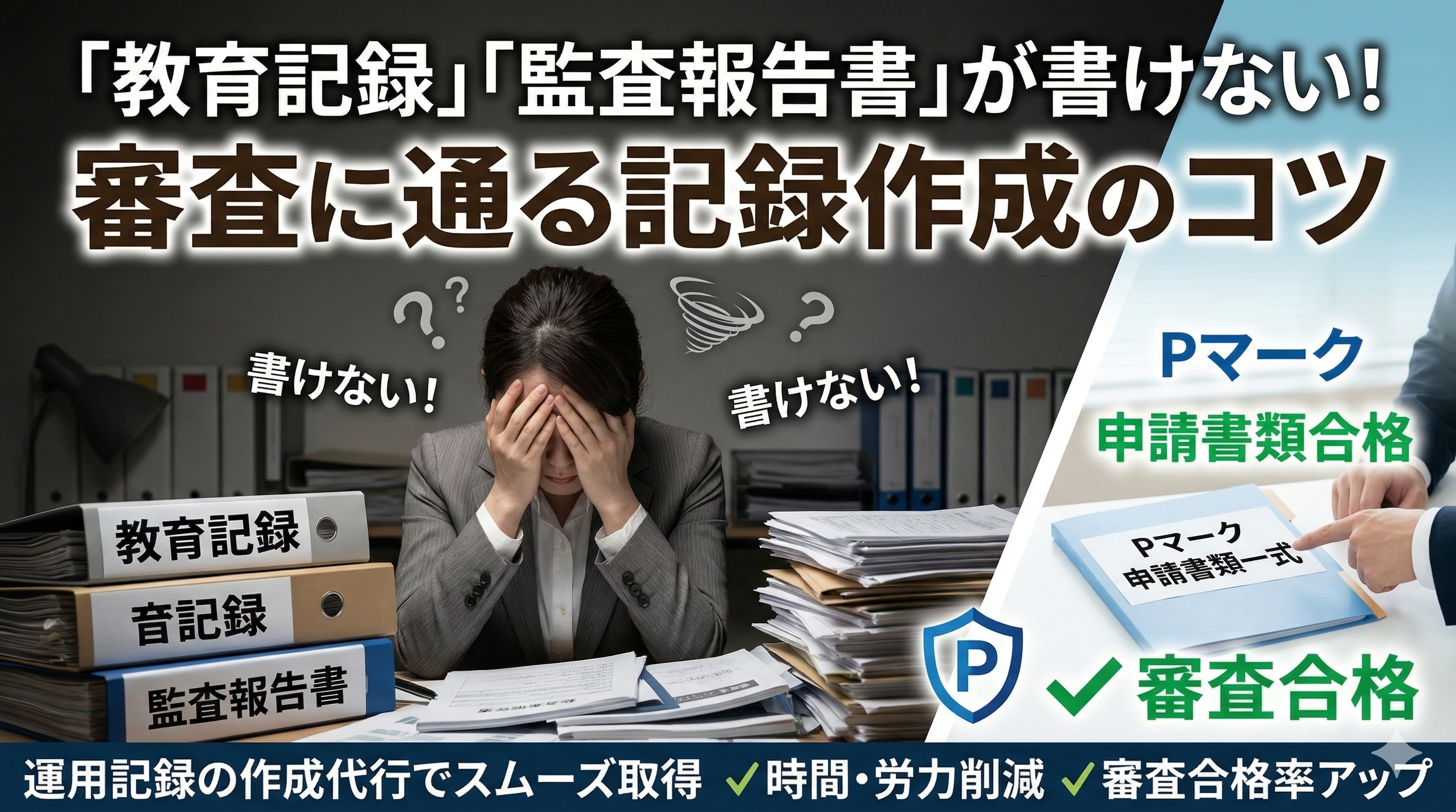 「教育記録」「監査報告書」作成の壁を突破！Pマーク審査に通る記録作りの秘訣をプロが解説