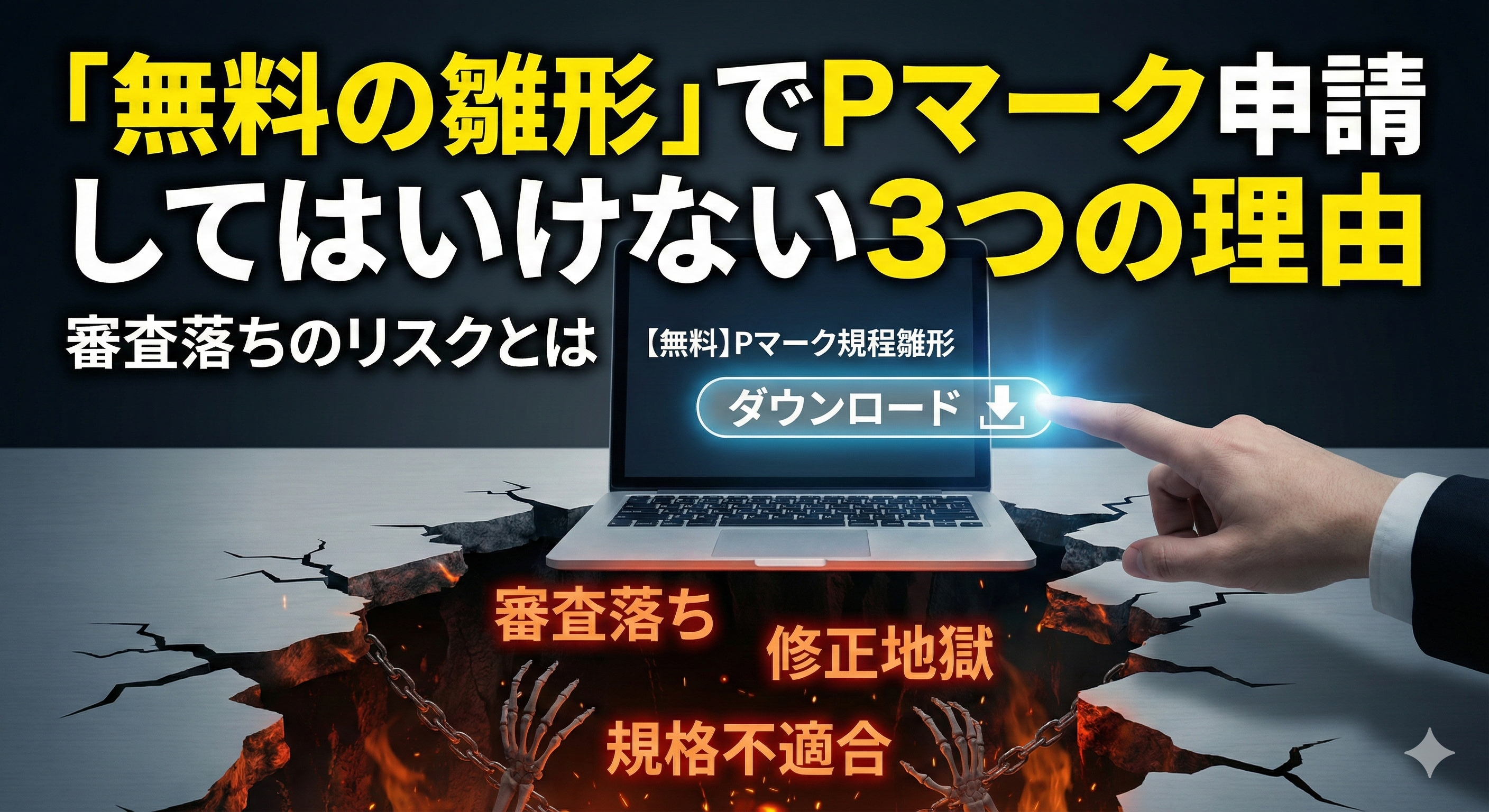 「無料の雛形」でPマーク申請してはいけない3つの理由｜審査落ちのリスクとは